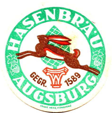 augsburg a-by hasen grb 4a (rund215-gegr 1589-u franz in grün) 